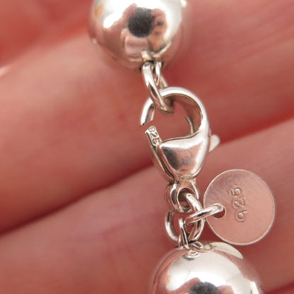 Tiffany & Co. 925 Sterling Silver Vintage HardWear Ball Beaded Bracelet 7.25"