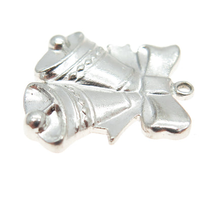 ANSON 925 Sterling Silver Vintage Christmas Bells Pendant