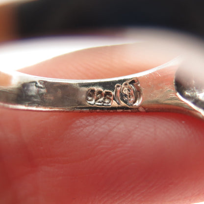 925 Sterling Silver Vintage Real Celtic Knot Oxidized Ring Size 8