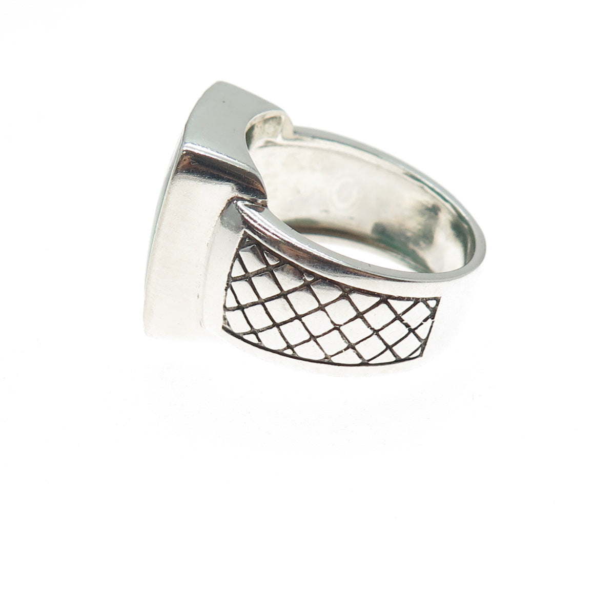 PHLD PlayHardLookDope 925 Sterling Silver Real Malachite Ring Size 10.75