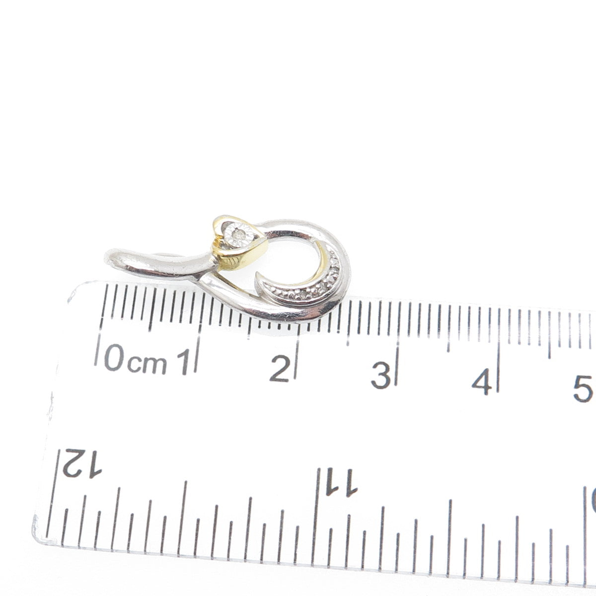 BGE BRADFORD Sterling Silver 2-Tone Real Diamond Granddaughter Infinity Pendant