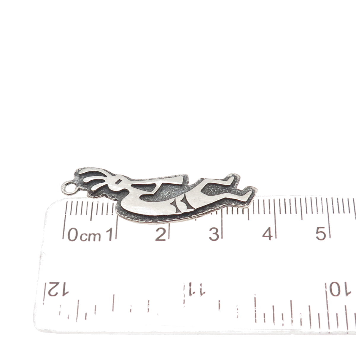 Old Pawn Sterling Silver Vintage Southwestern Kokopelli Oxidized Charm Pendant