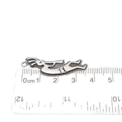 Old Pawn Sterling Silver Vintage Southwestern Kokopelli Oxidized Charm Pendant