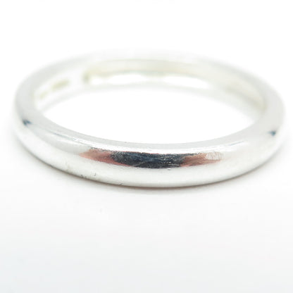 MICHELLE ALBALA 925 Sterling Silver Classic Wedding Band Ring Size 10.25