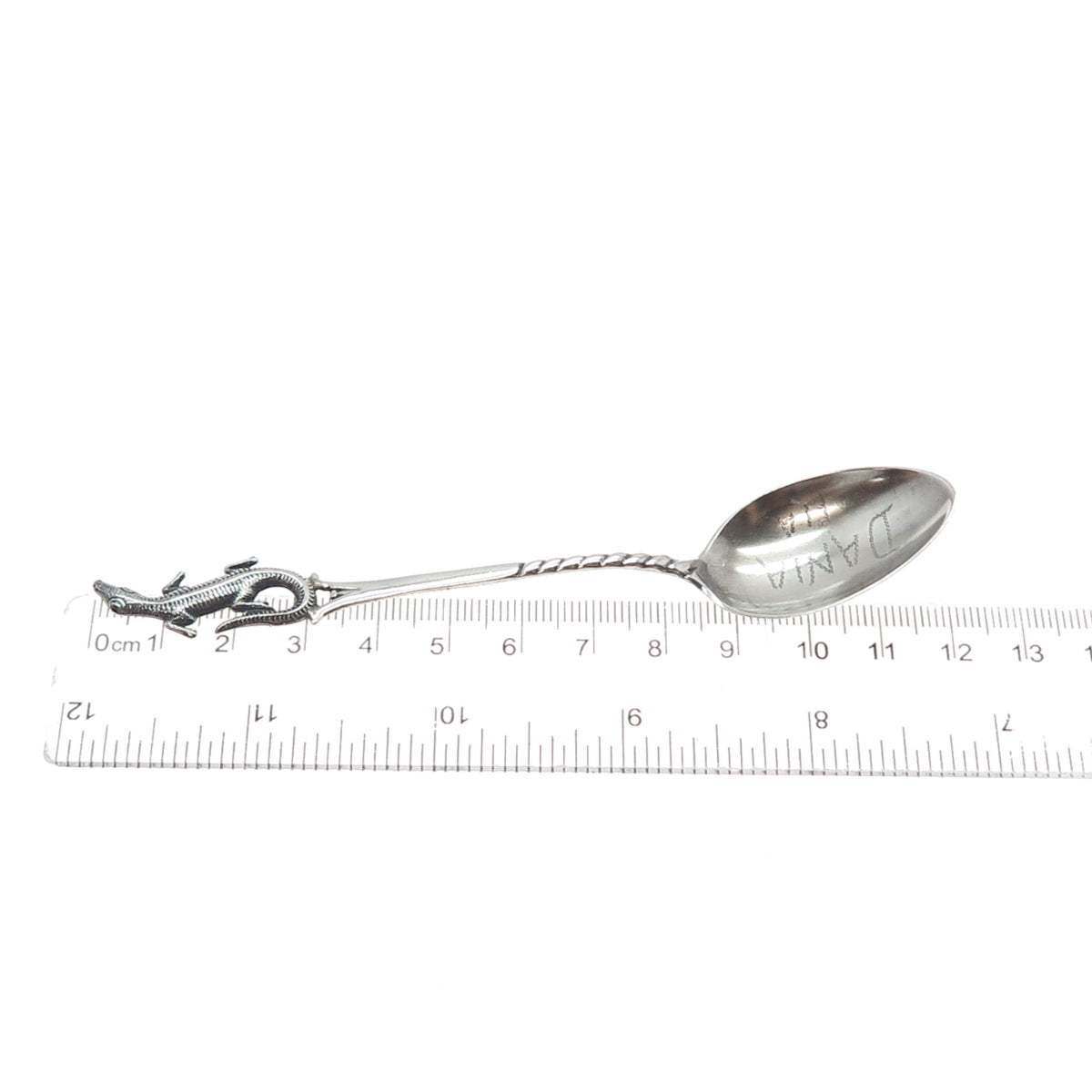 LOUIS DAVID ANDERSON Sterling Silver Antique Art Deco Dania Lizard Coffee Spoon