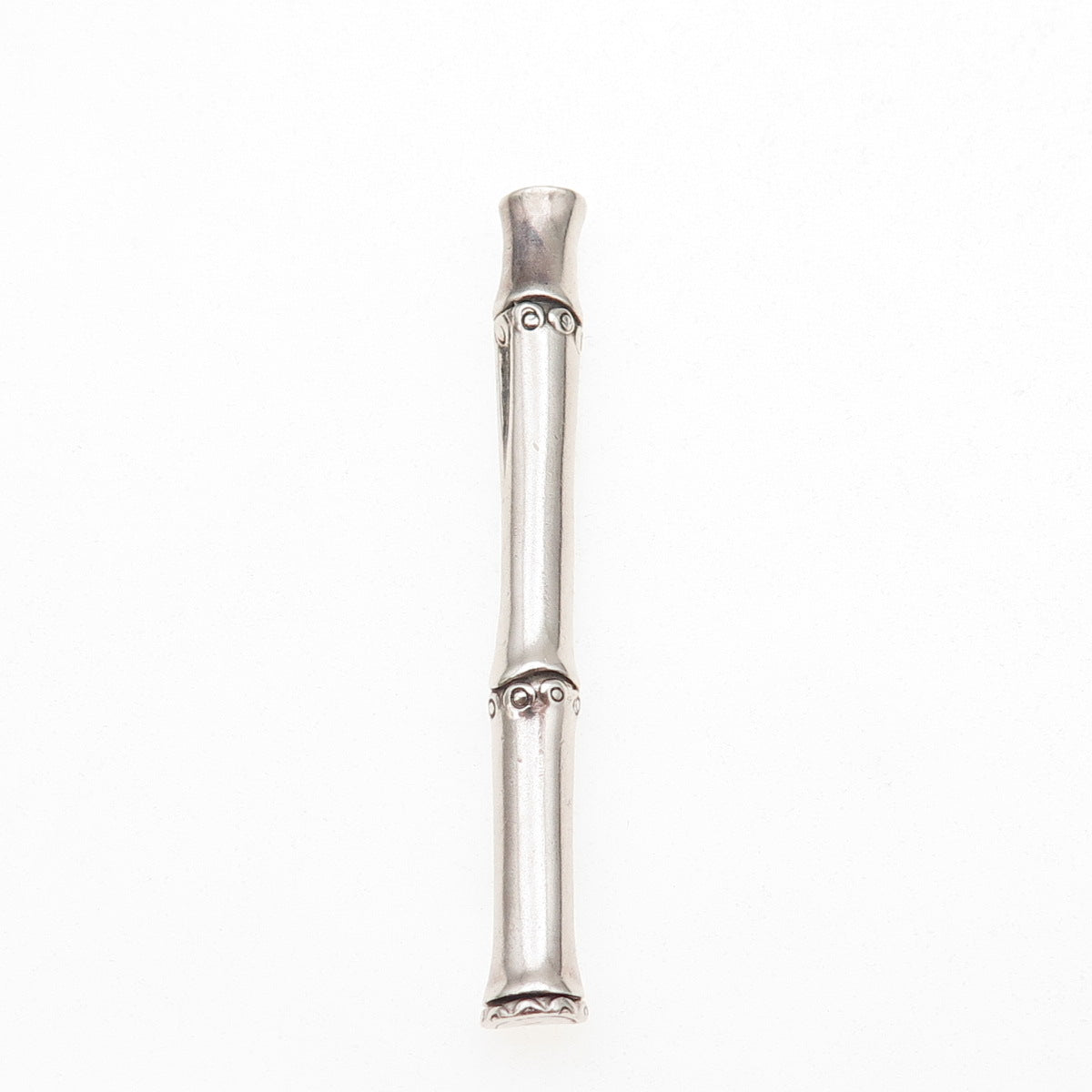 John Hardy 925 Sterling Silver Vintage Bamboo Bar Oxidized Pin Brooch