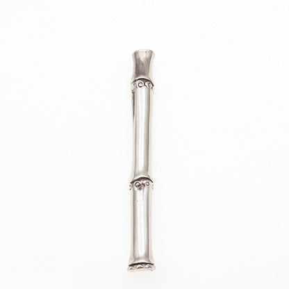 John Hardy 925 Sterling Silver Vintage Bamboo Bar Oxidized Pin Brooch
