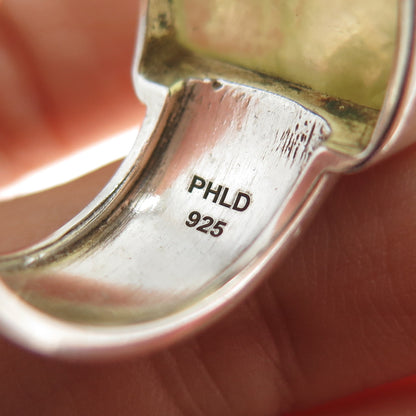 PHLD PlayHardLookDope 925 Sterling Silver Real Prehnite Ring Size 10.75