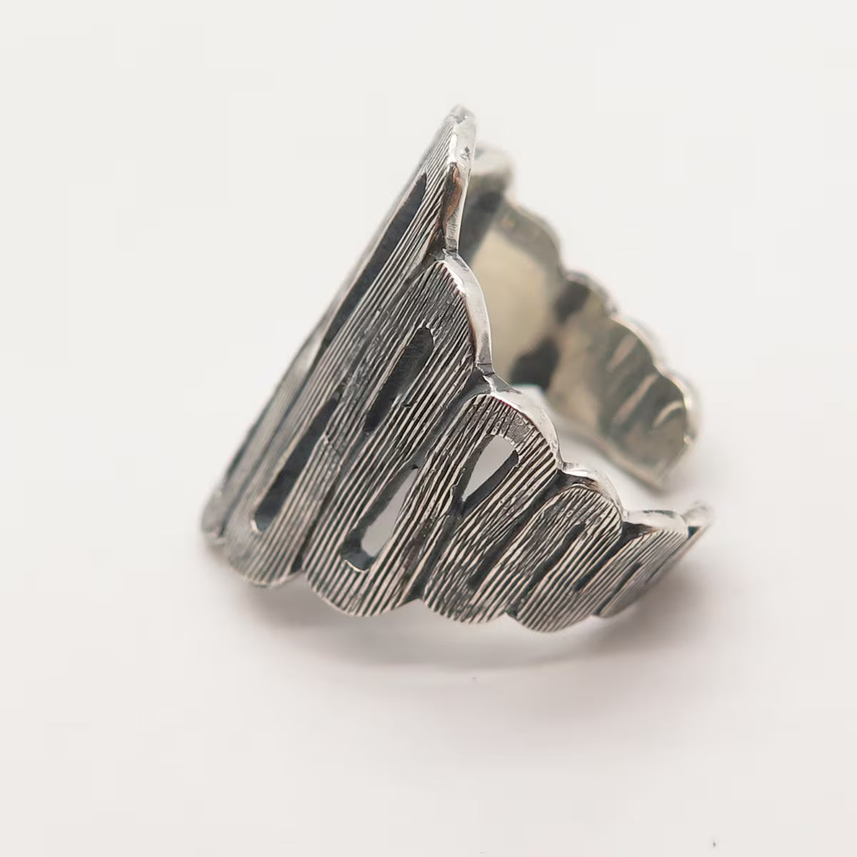 925 Sterling Silver Vintage Spiral Adjustable Ring Size 7.5