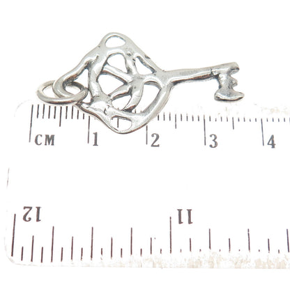 M.W. RASMUSSEN 925 Sterling Silver Vintage Denmark Key to Heaven Charm Pendant
