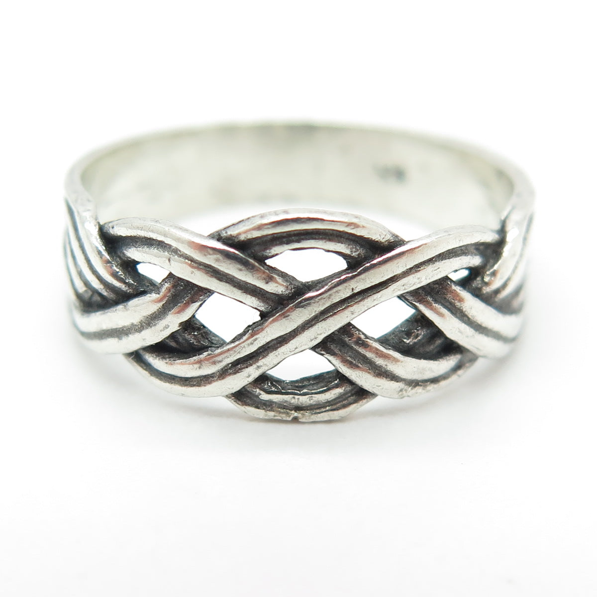 925 Sterling Silver Vintage Viking / Celtic Knot Ring Size 10