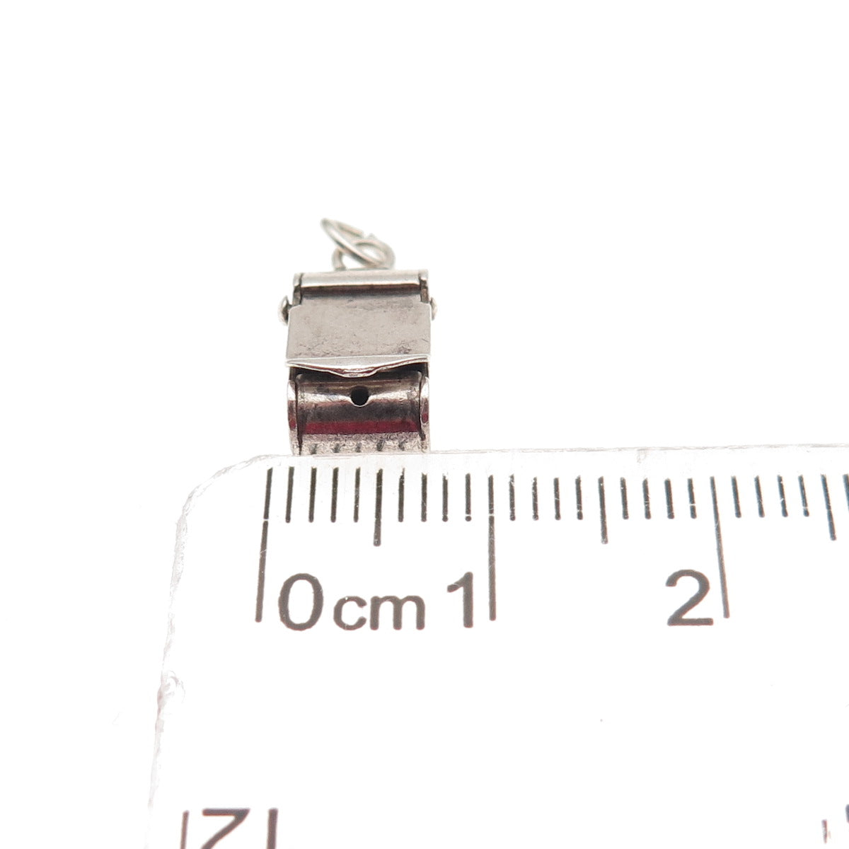 925 Sterling Silver Antique Art Deco Mail Box 3D Mini Open Charm Pendant