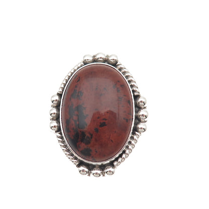 925 Sterling Silver Vintage CII Mexico Real Jasper Beaded Pin Brooch / Pendant