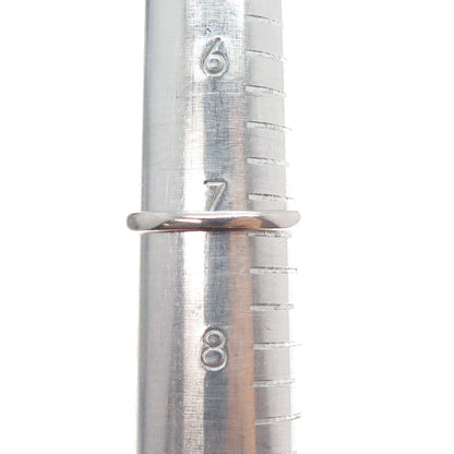 CHUCK CLEMENCY 925 Sterling Silver Vintage Real Oval-Cut Amethyst Ring Size 7.25