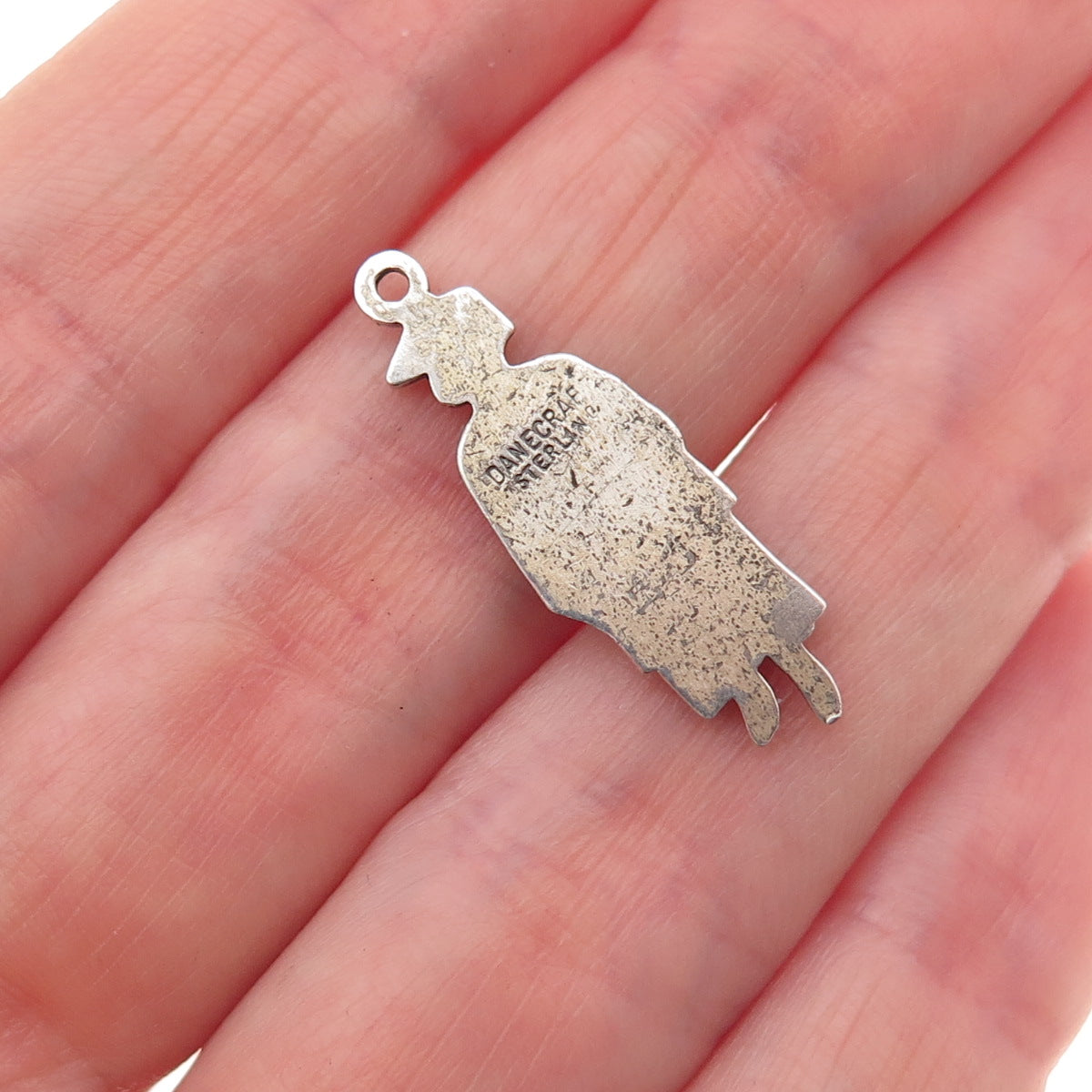 Danecraft 925 Sterling Silver Vintage Graduation Oxidized Charm Pendant