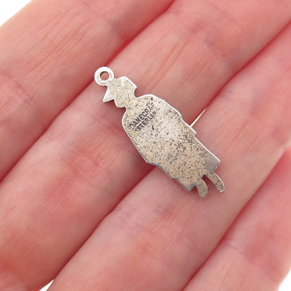 Danecraft 925 Sterling Silver Vintage Graduation Oxidized Charm Pendant