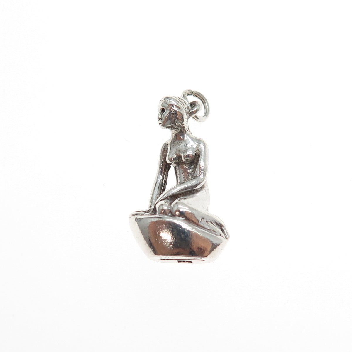 BERNARD HERTZ Sterling Silver Vintage Denmark Mermaid Mini 3D Charm Pendant