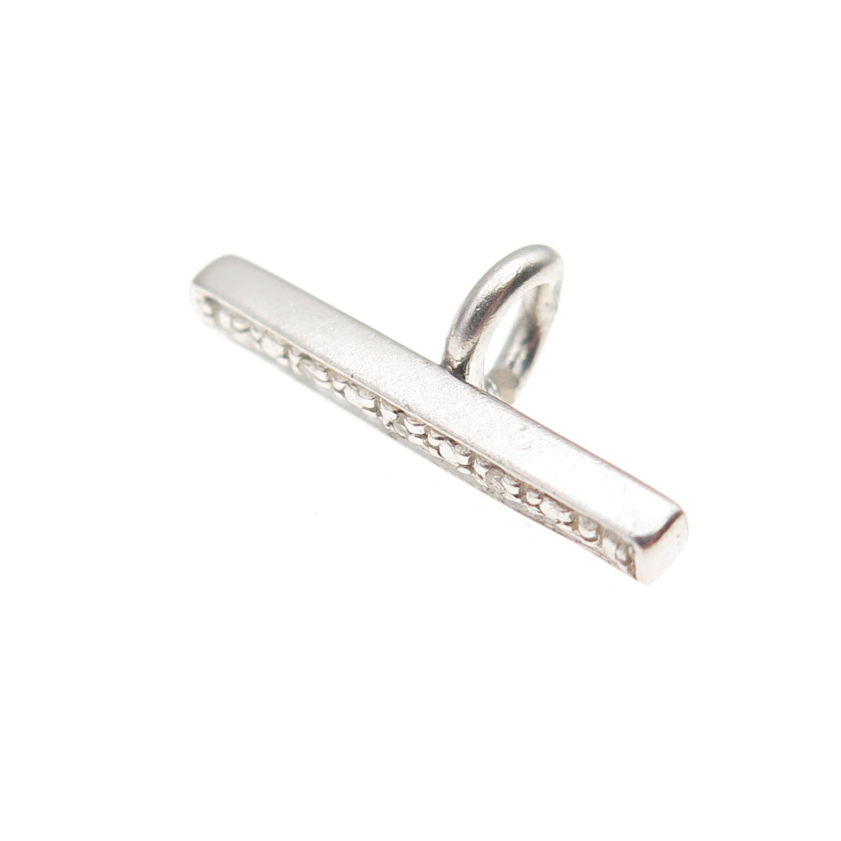 925 Sterling Silver Real Diamond Bracelet / Necklace Bar Toggle Lock Clasp