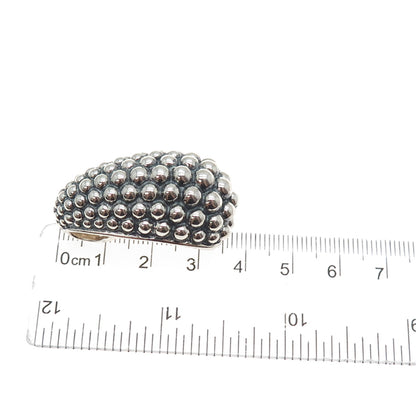 MICHAEL DAWKINS 925 Sterling Silver Vintage Modernist Beaded Dome Slide Pendant