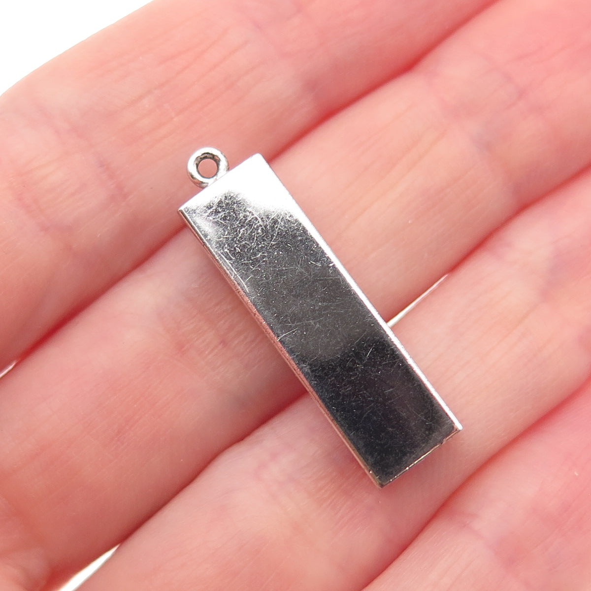 Theda 925 Sterling Silver Vintage Mezuzah Charm Pendant