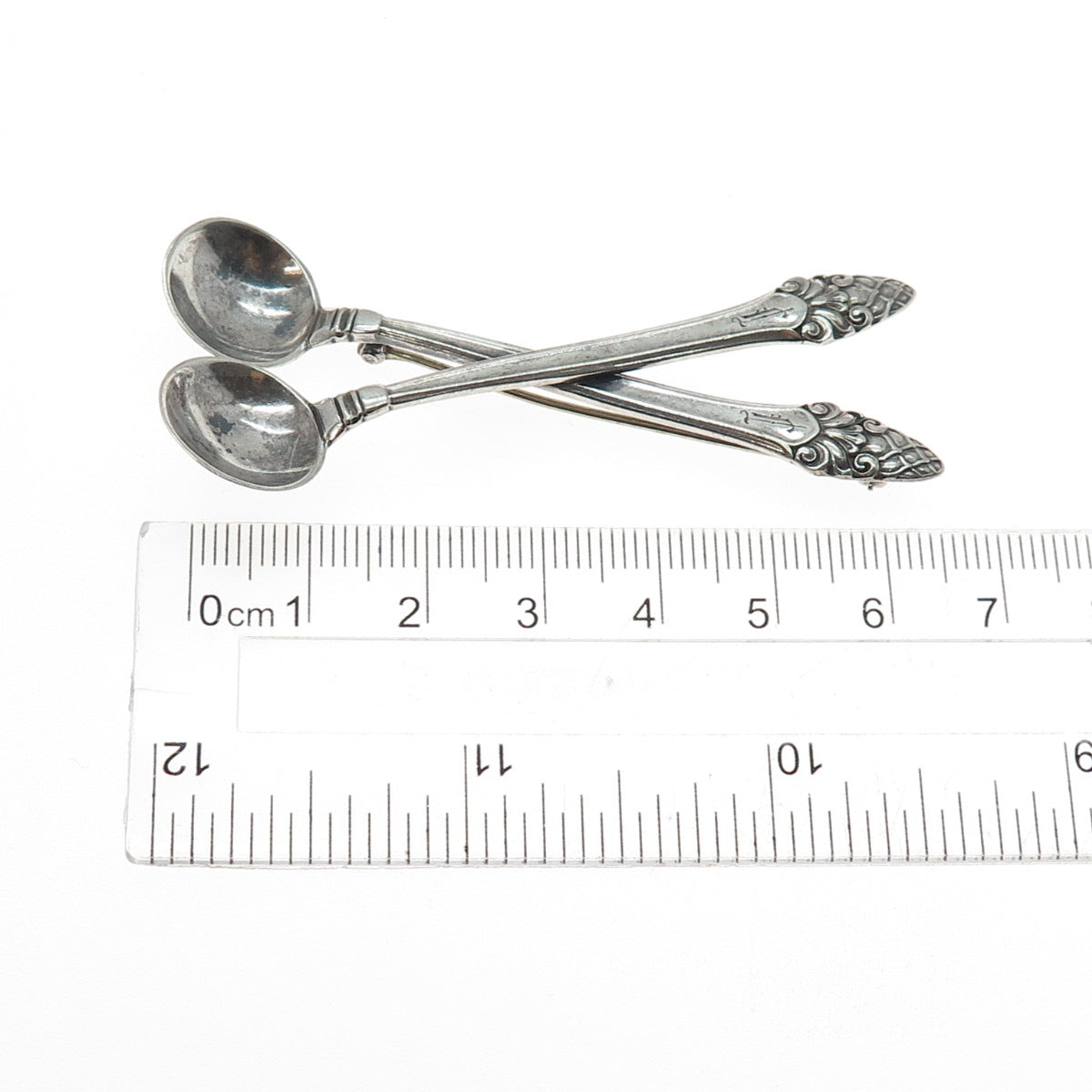 GORHAM 925 Sterling Silver Antique 1941 Sovereign-Old Crossed Spoon Pin Brooch