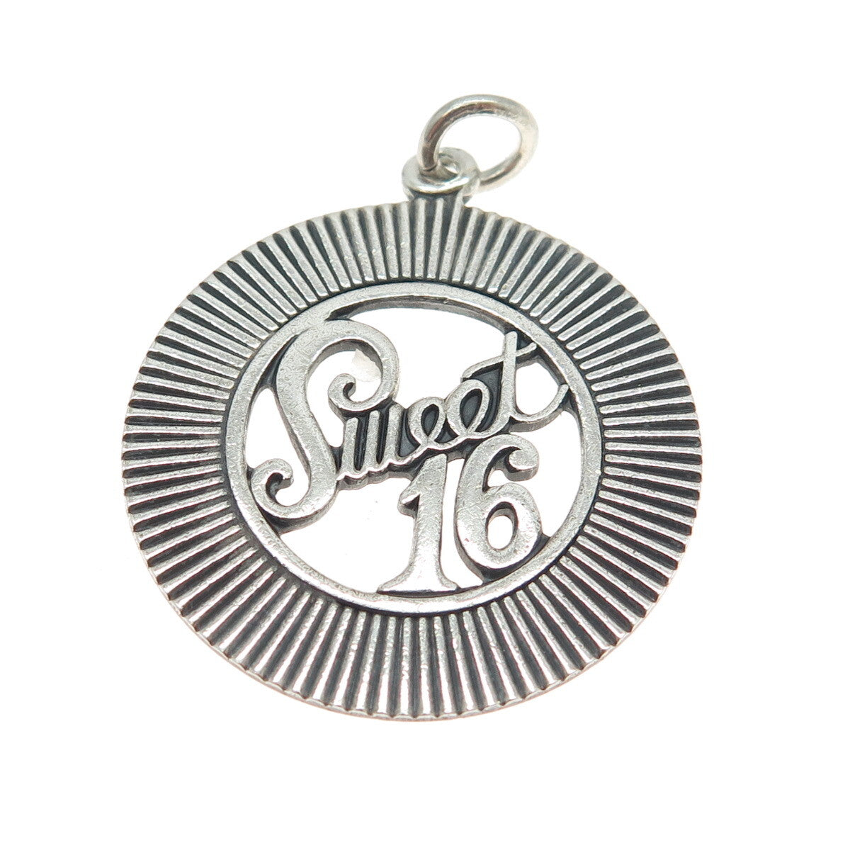 DANECRAFT 925 Sterling Silver Vintage "Sweet 16" Round Pendant