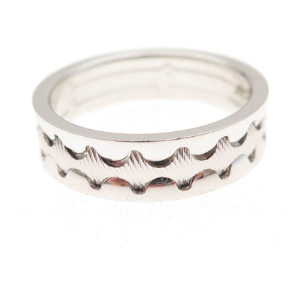 Neos 925 Sterling Silver Zig Zag Band Ring Size 10.25