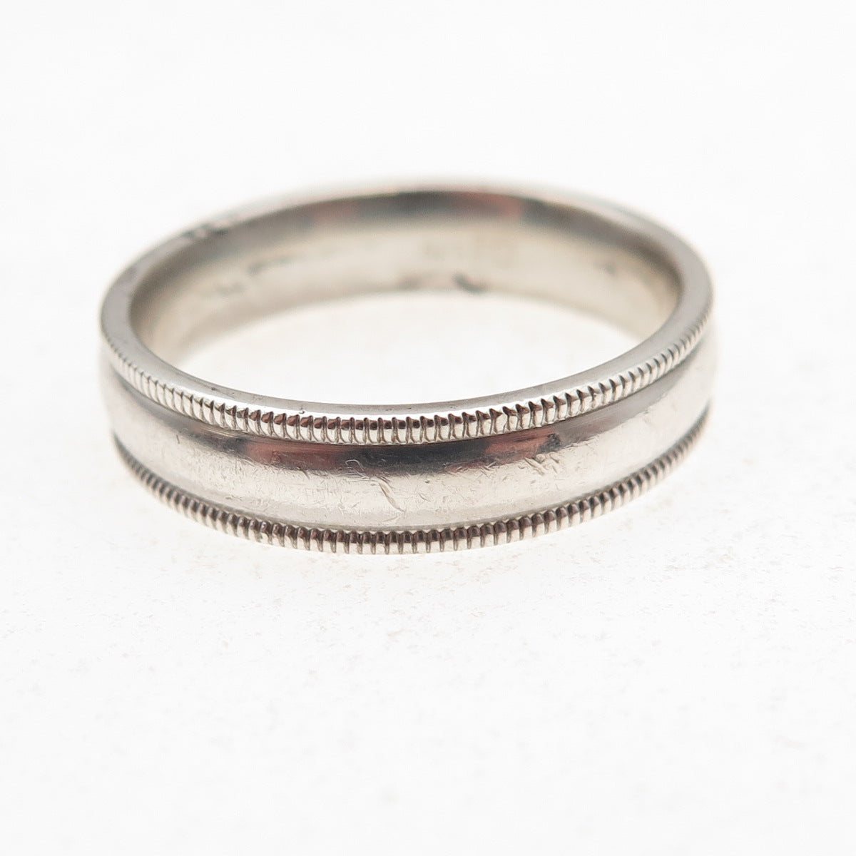 925 Sterling Silver Vintage Wedding Band Ring Size 9
