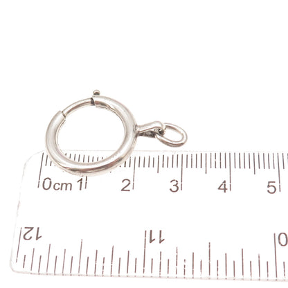 925 Sterling Silver Antique Art Deco Bracelet / Necklace Spring Ring Lock Clasp