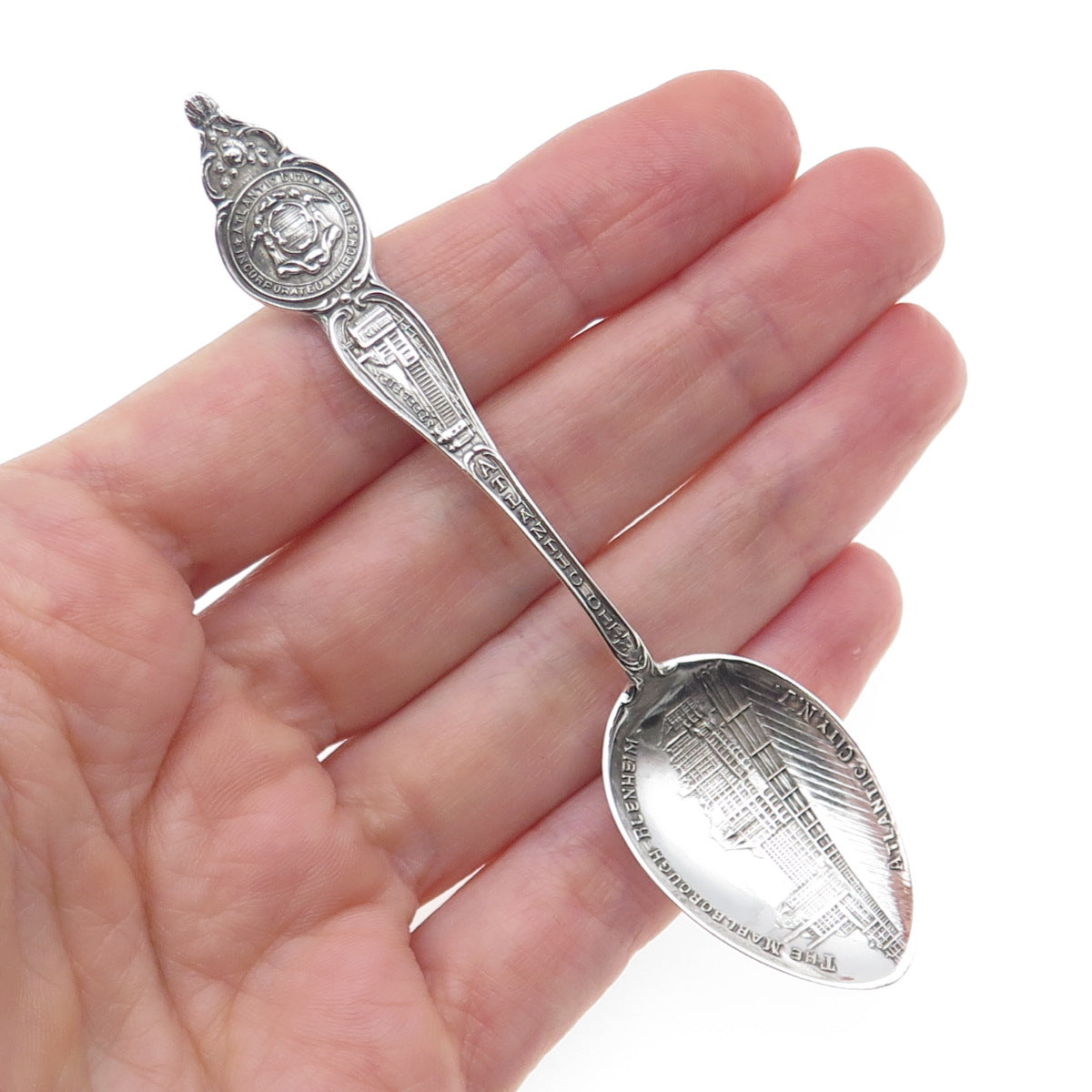 WATSON CO. 925 Sterling Silver Antique Art Deco Atlantic City Coffee Spoon