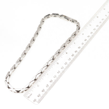 Orlando Orlandini UnoAErre 925 Sterling Silver Vintage Italy Chain Necklace 16"