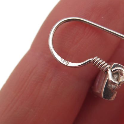 Boma 925 Sterling Silver Vintage Real MOP Modernist Dangle Earrings