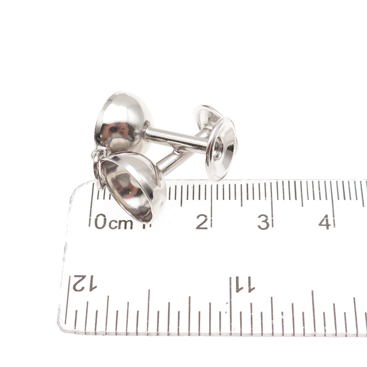 Art's Elegance 925 Sterling Vintage Crossed Champagne Glasses 3D Charm Pendant