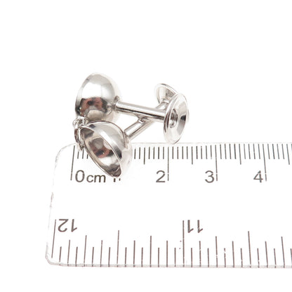 Art's Elegance 925 Sterling Vintage Crossed Champagne Glasses 3D Charm Pendant