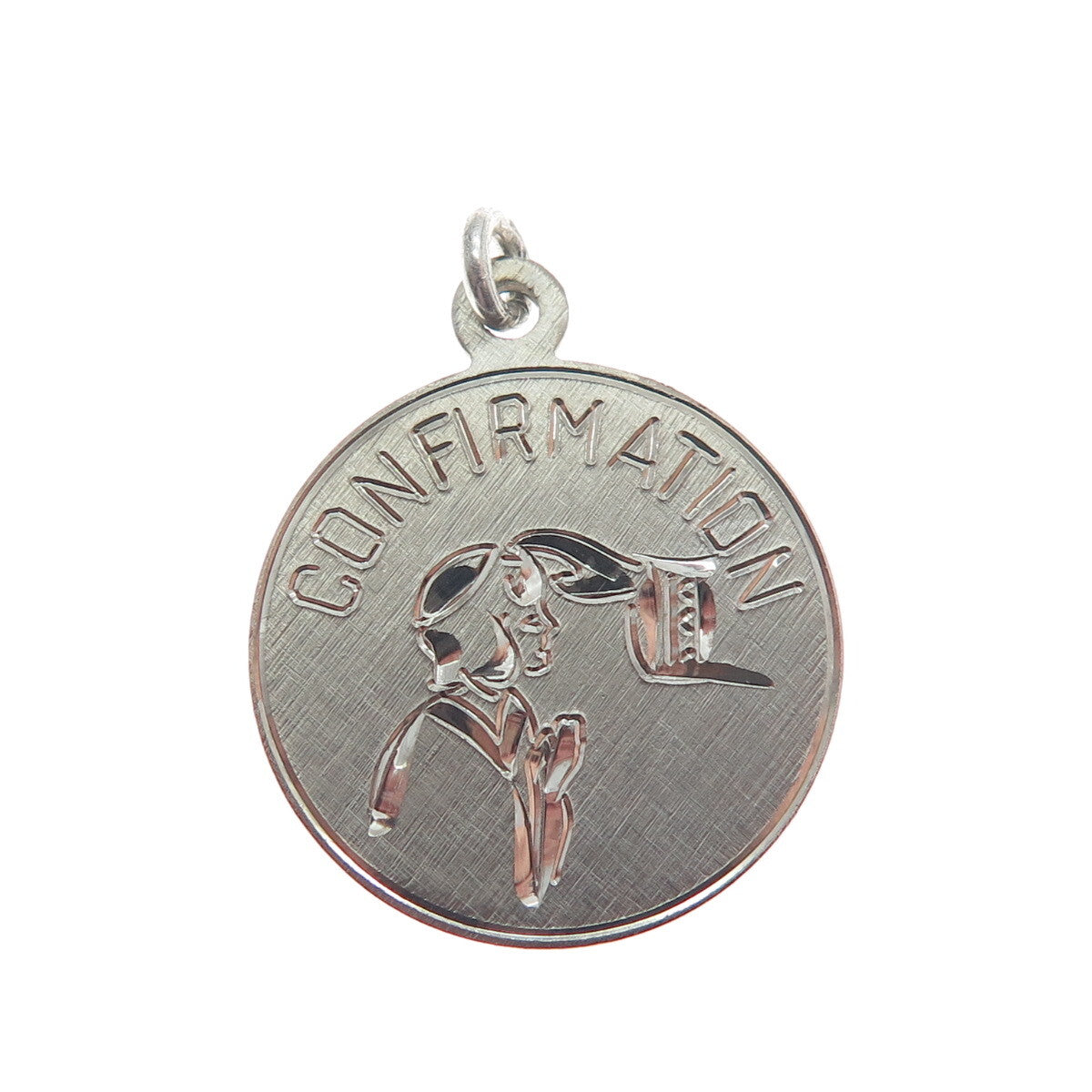 LUMIN 925 Sterling Silver Vintage Confirmation Religious Charm Pendant