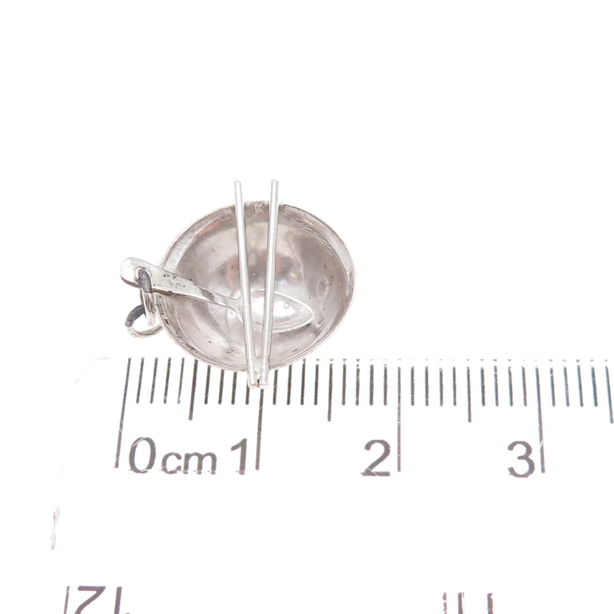 925 Sterling Silver Antique Japanese Chopsticks Bowl Spoon 3D Charm Pendant