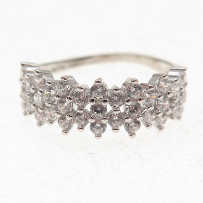 925 Sterling Silver Round-Cut C Z Ring Size 9.25