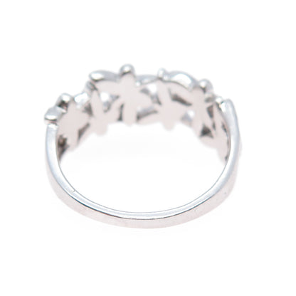 925 Sterling Silver Real Round-Cut Diamond Butterfly Ring Size 9.75