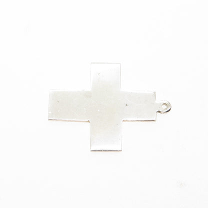 950 Silver Vintage Cross Religious Charm Pendant