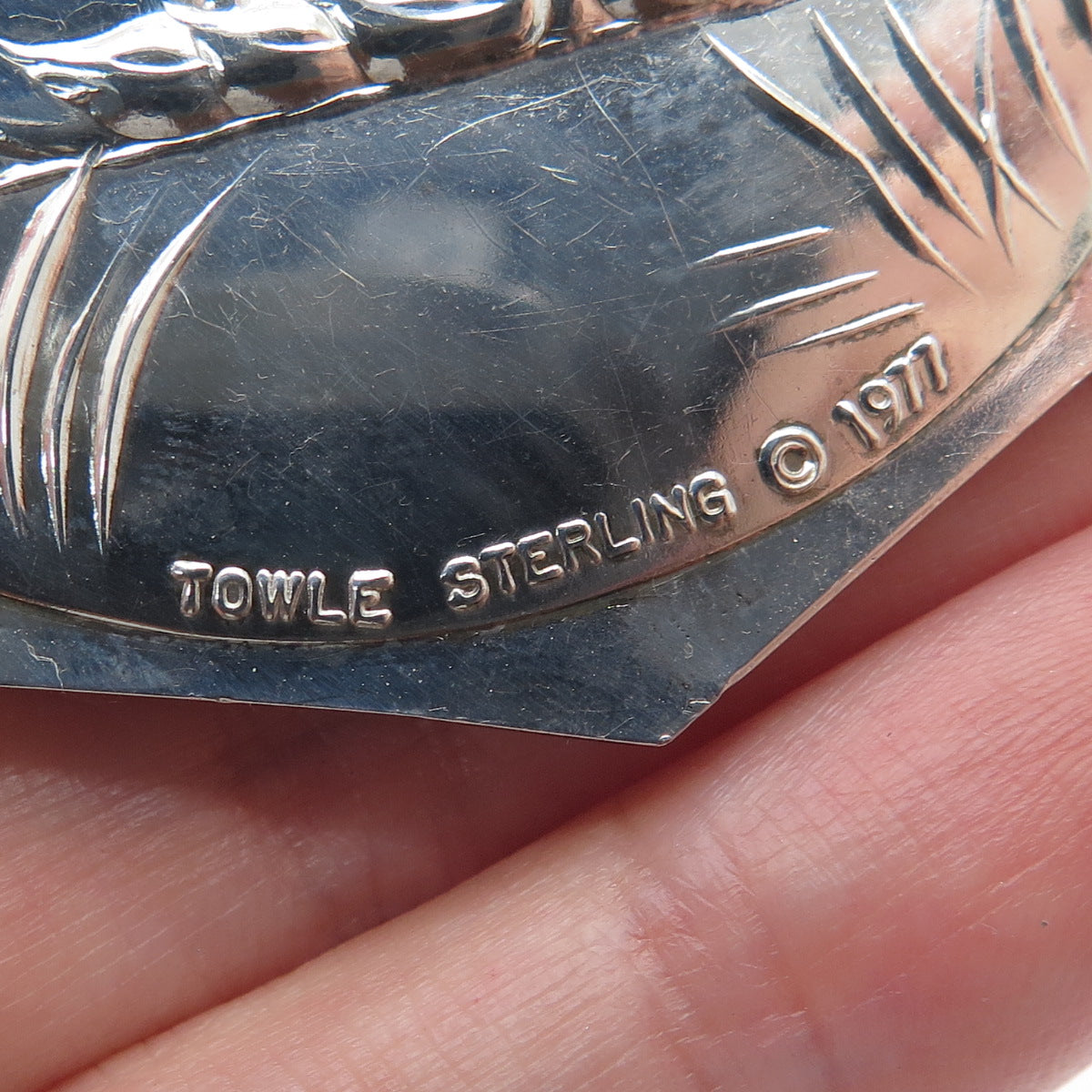 TOWLE 925 Sterling Silver Vintage 1977 12 Days of Christmas Swan Ornament