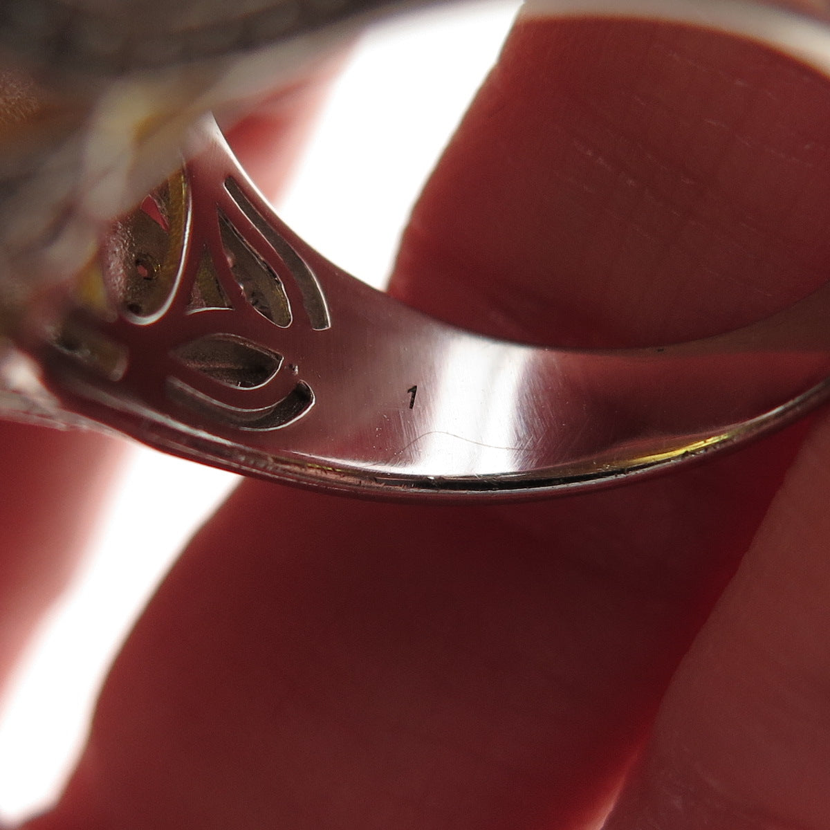 925 Sterling Silver Radiant-Cut Canary & Round-Cut White C Z Ring Size 7.5