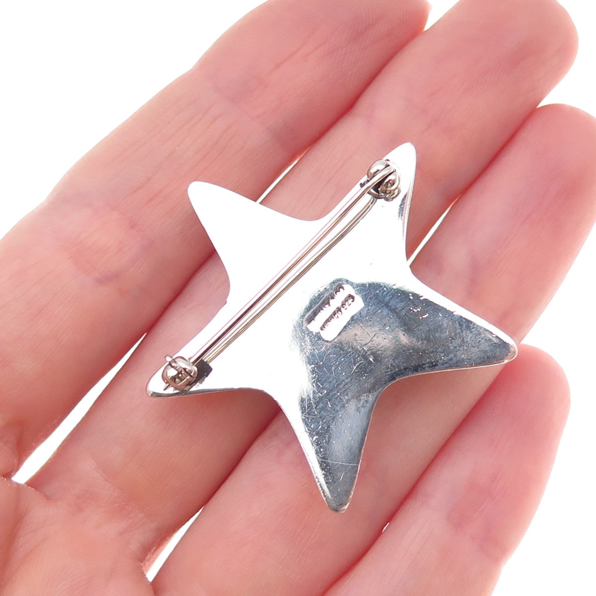 Tiffany & Co. 925 Sterling Silver Vintage Mexico Puffy Star Pin Brooch