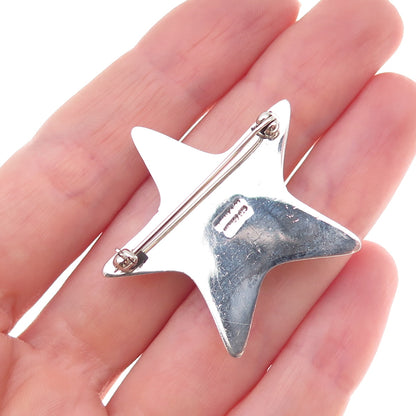 Tiffany & Co. 925 Sterling Silver Vintage Mexico Puffy Star Pin Brooch