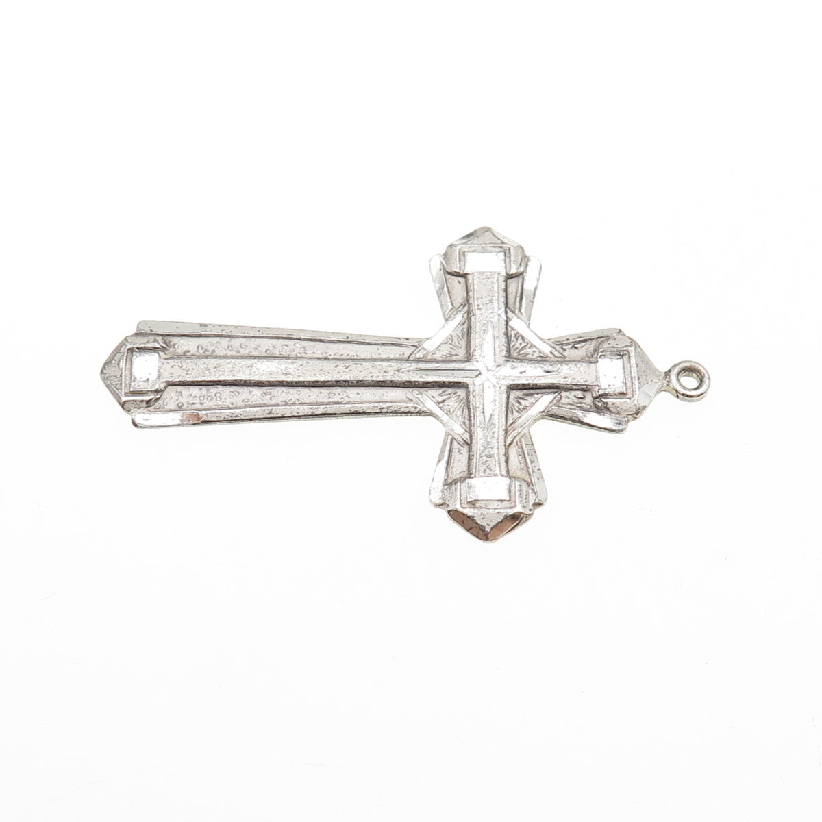 BLISS 925 Sterling Silver Vintage Cross Oxidized Charm Pendant