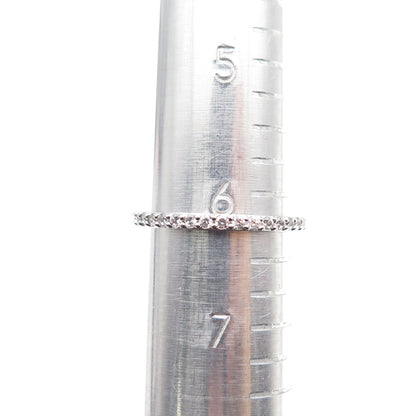 925 Sterling Silver Round-Cut C Z Cross Ring Size 6.25