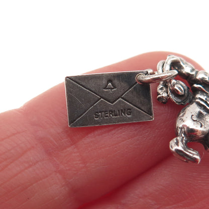 Bell Trading Post Sterling Silver Vintage Headless Horseman Mini Charm Pendant