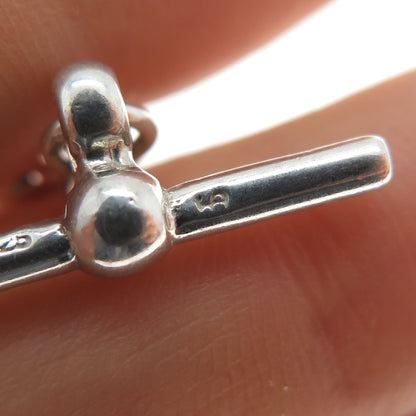 SHUBE 925 Sterling Silver Vintage Heart Multi-Strand Liquid Chain Bracelet 6.75"