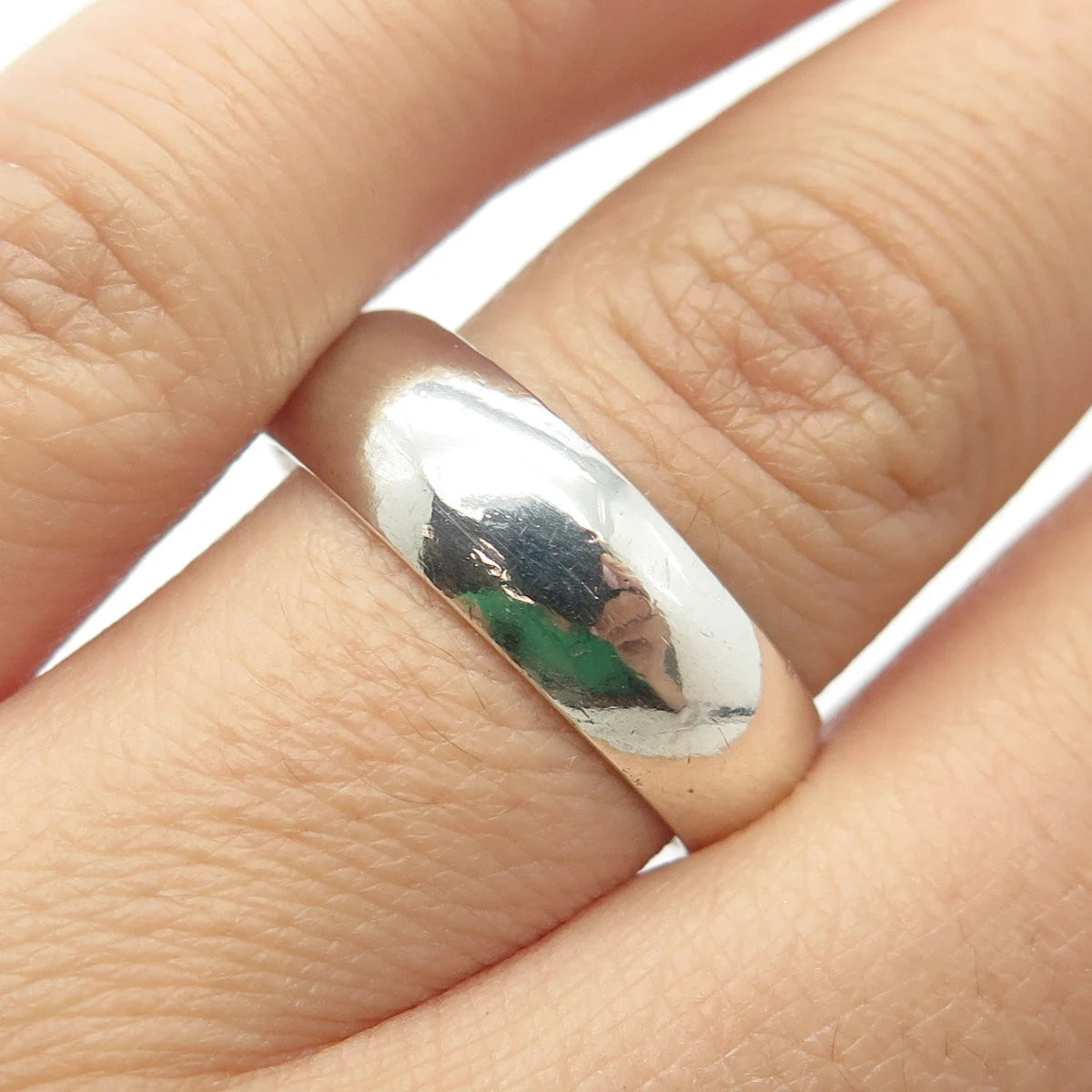 925 Sterling Silver Vintage Classic Band Ring Size 10.25