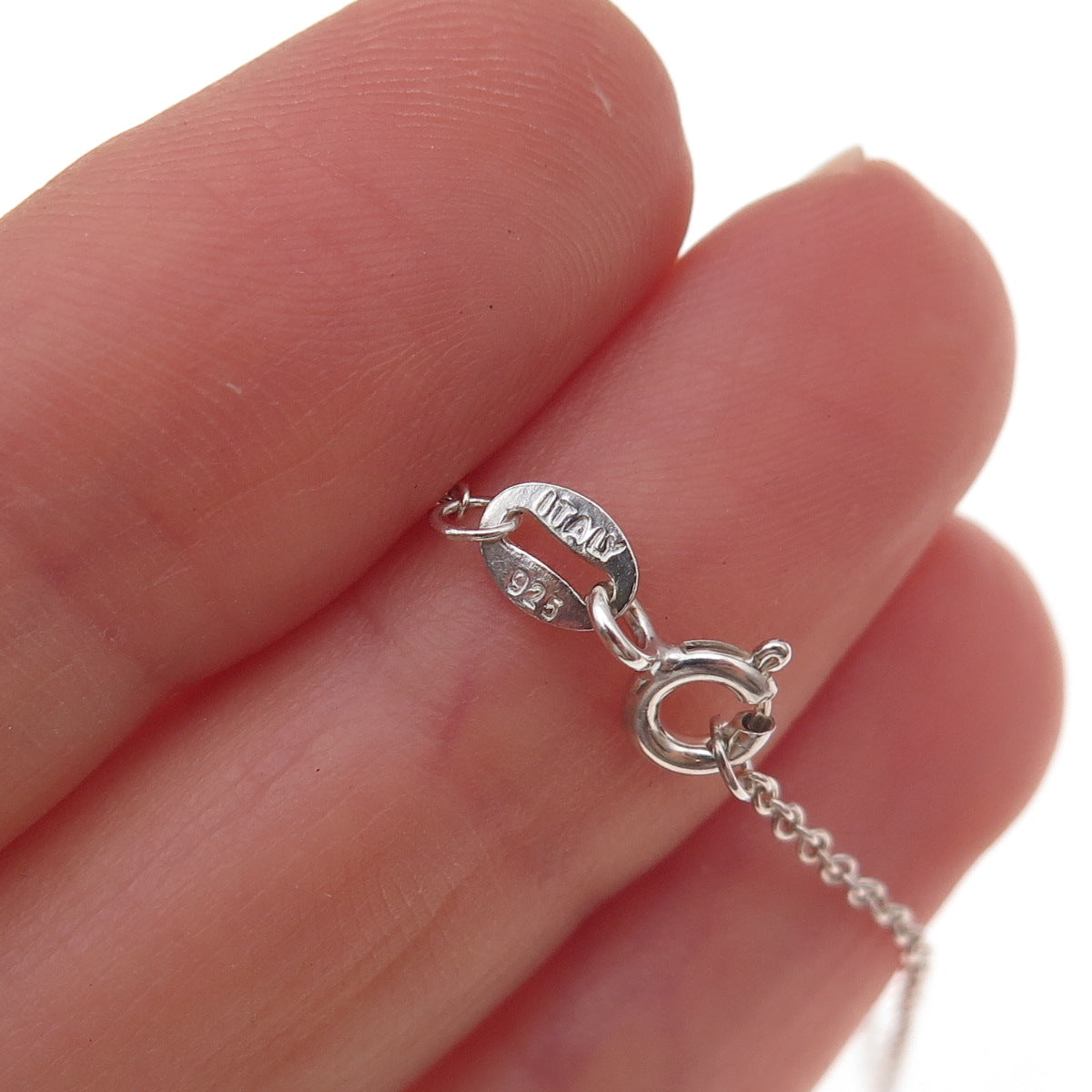 925 Sterling Silver Italy Cable Chain Necklace 18"