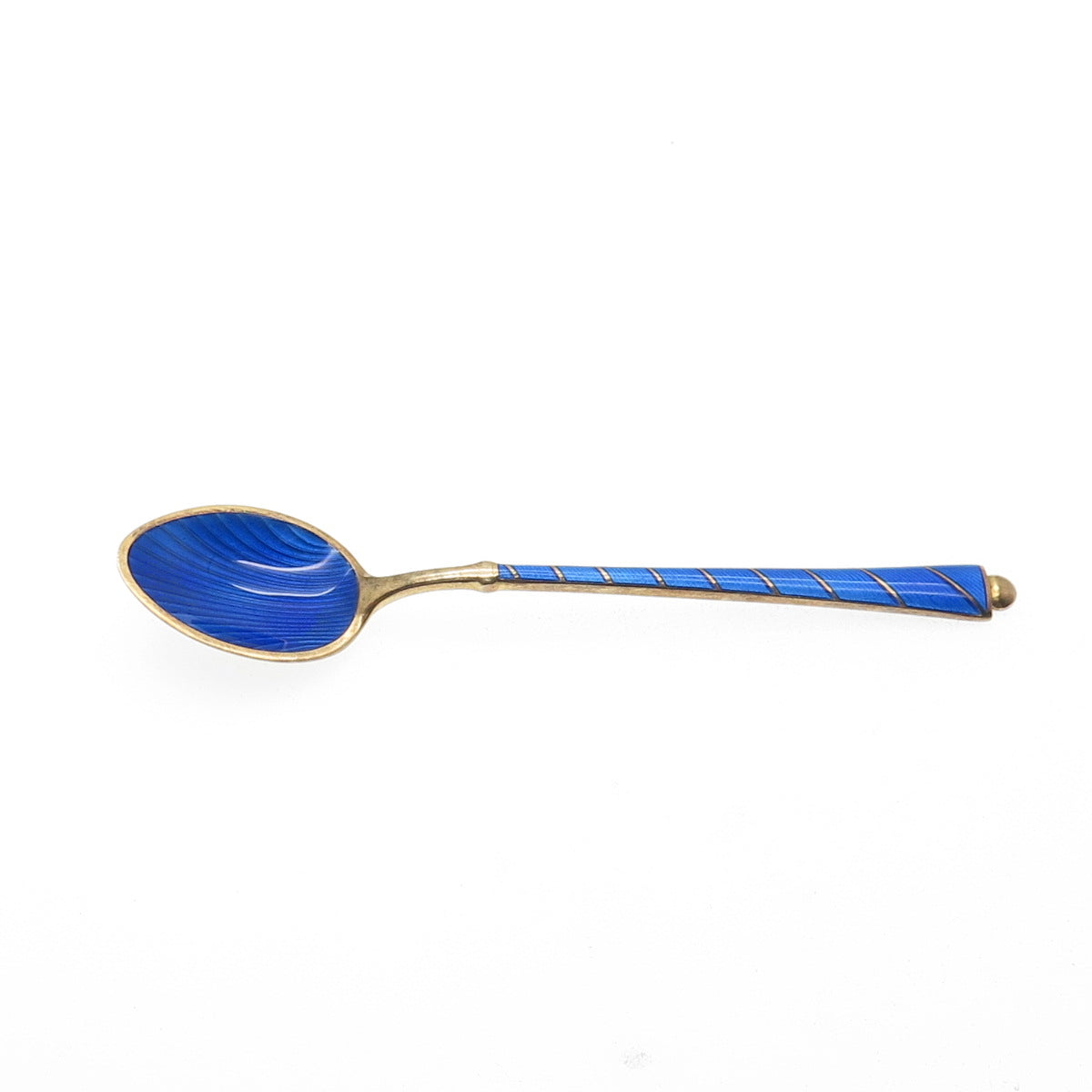 EGON LAURIDSEN 925S Sterling Gold Plated Vintage Denmark Enamel Coffee Spoon